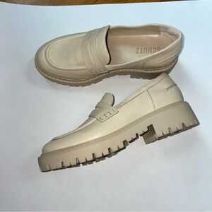SCHUTZ Off-White Chunky Sole Loafers. Size 6. Never worn.